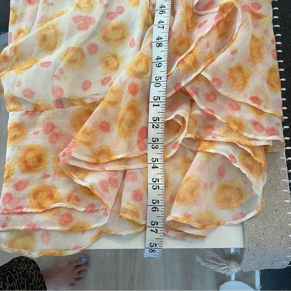 Floral Wrap Halter Dress, size XS, bridal shower, vacation, formal midi dress - Picture 12 of 14